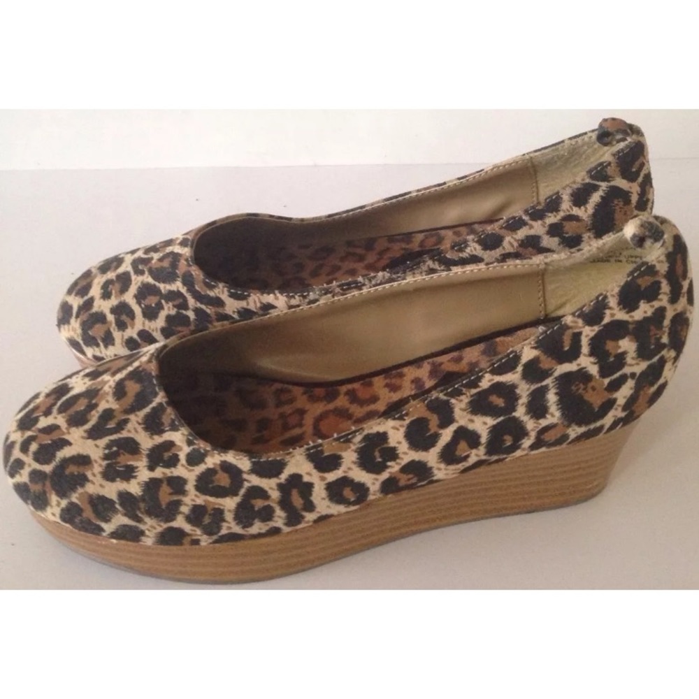 Nine West Kids Leopard Wedge Shoes